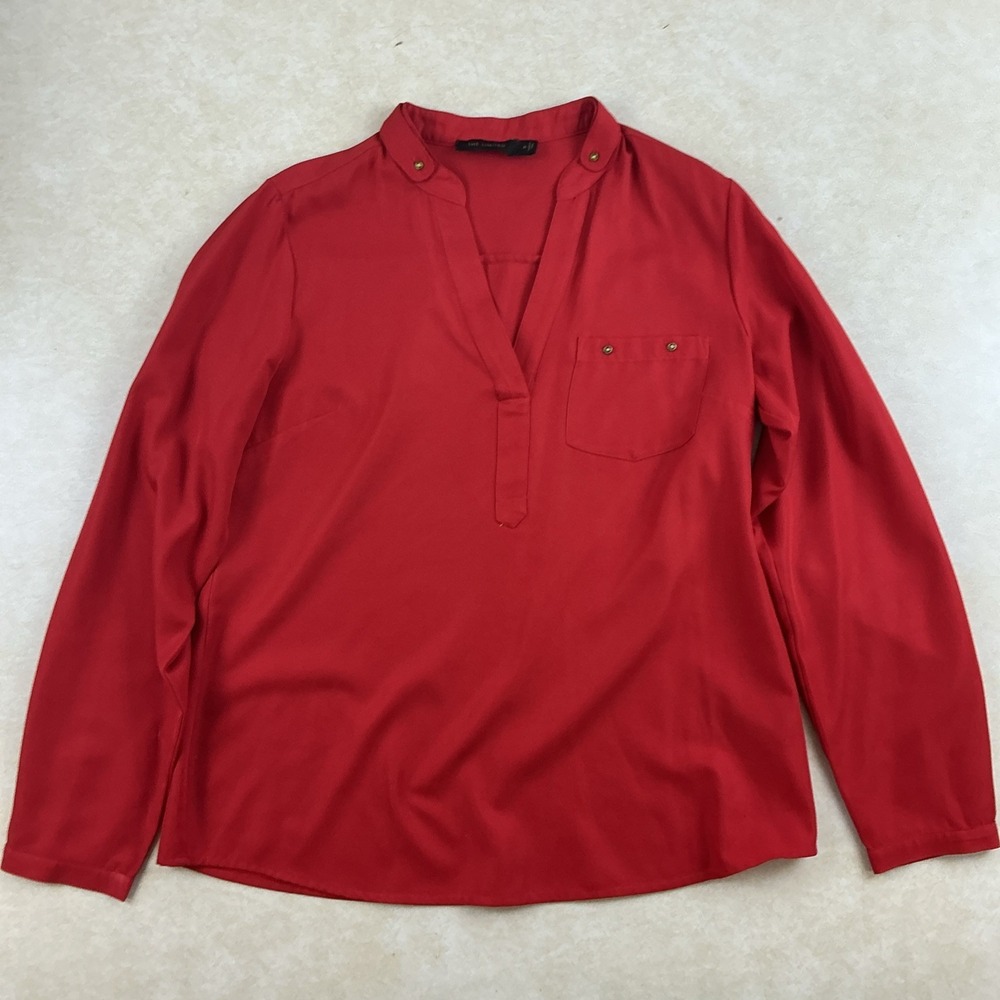 Limited Brand Long Sleeve Red Blouse Top Womens Medium